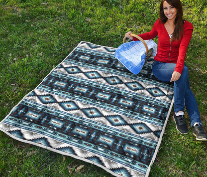 Blue Native Navajo Print Quilt