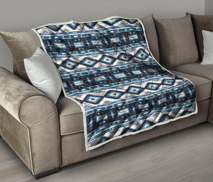 Blue Native Navajo Print Quilt