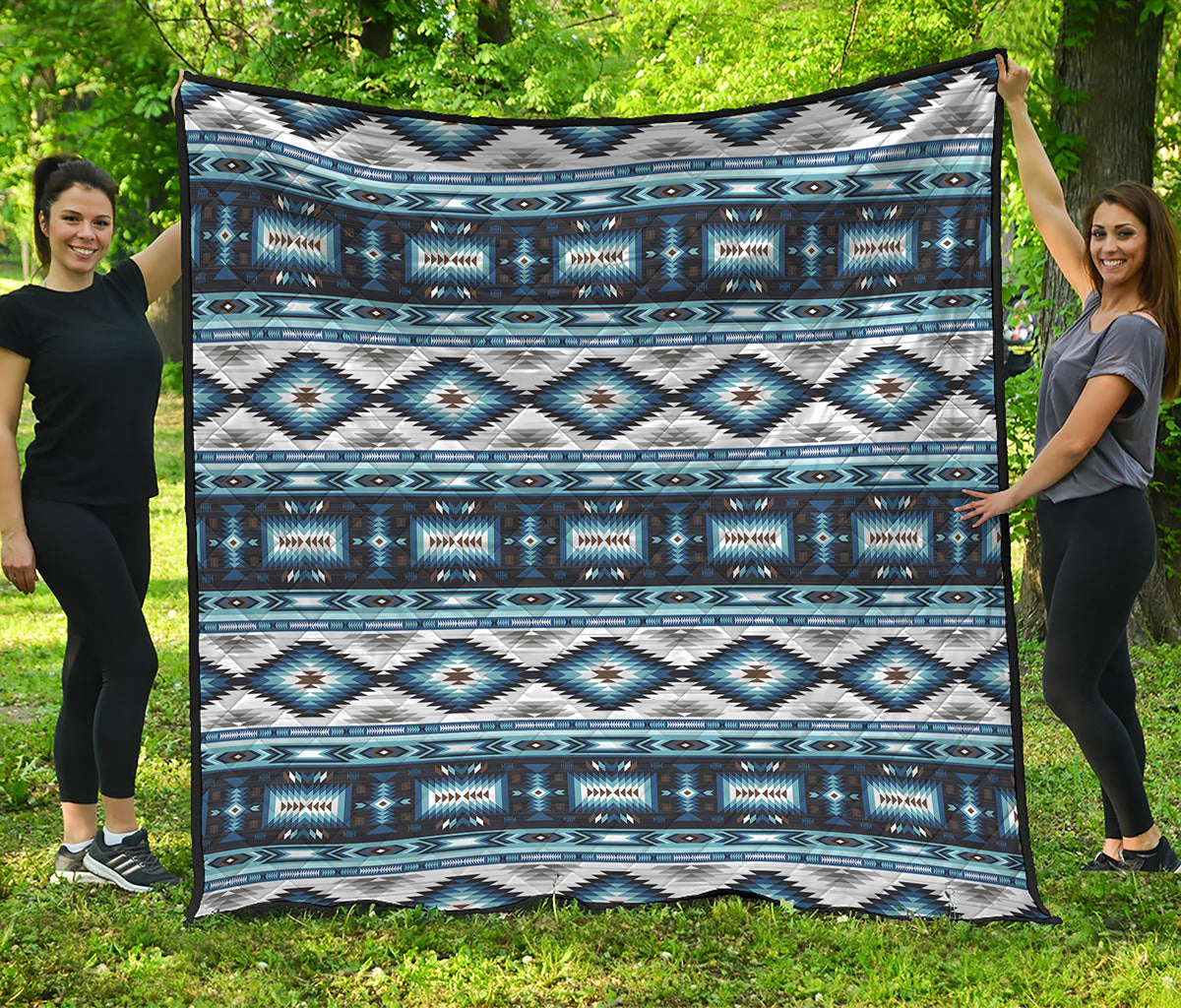 Blue Native Navajo Print Quilt