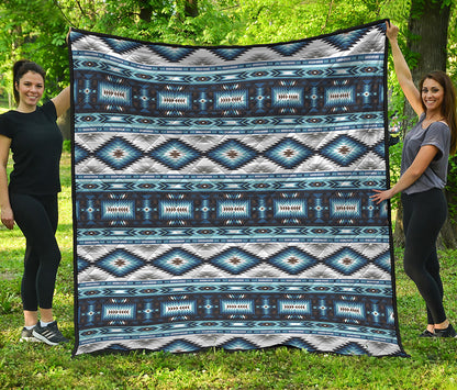 Blue Native Navajo Print Quilt