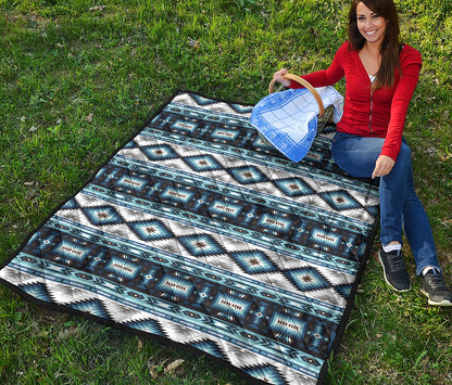 Blue Native Navajo Print Quilt
