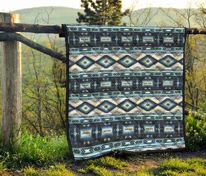 Blue Native Navajo Print Quilt