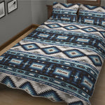 Blue Native Navajo Print Quilt Bed Set