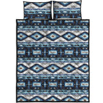 Blue Native Navajo Print Quilt Bed Set