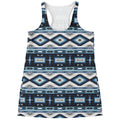 Blue Native Navajo Print Women's Racerback Tank Top