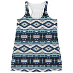 Blue Native Navajo Print Women's Racerback Tank Top
