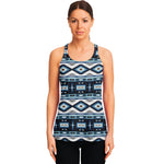 Blue Native Navajo Print Women's Racerback Tank Top