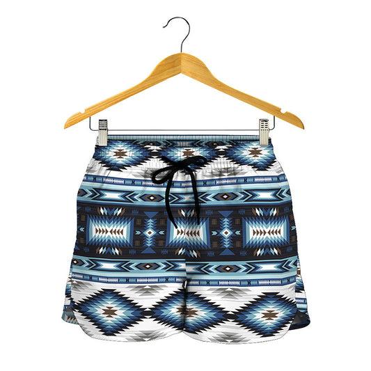 Blue Native Navajo Print Women's Shorts