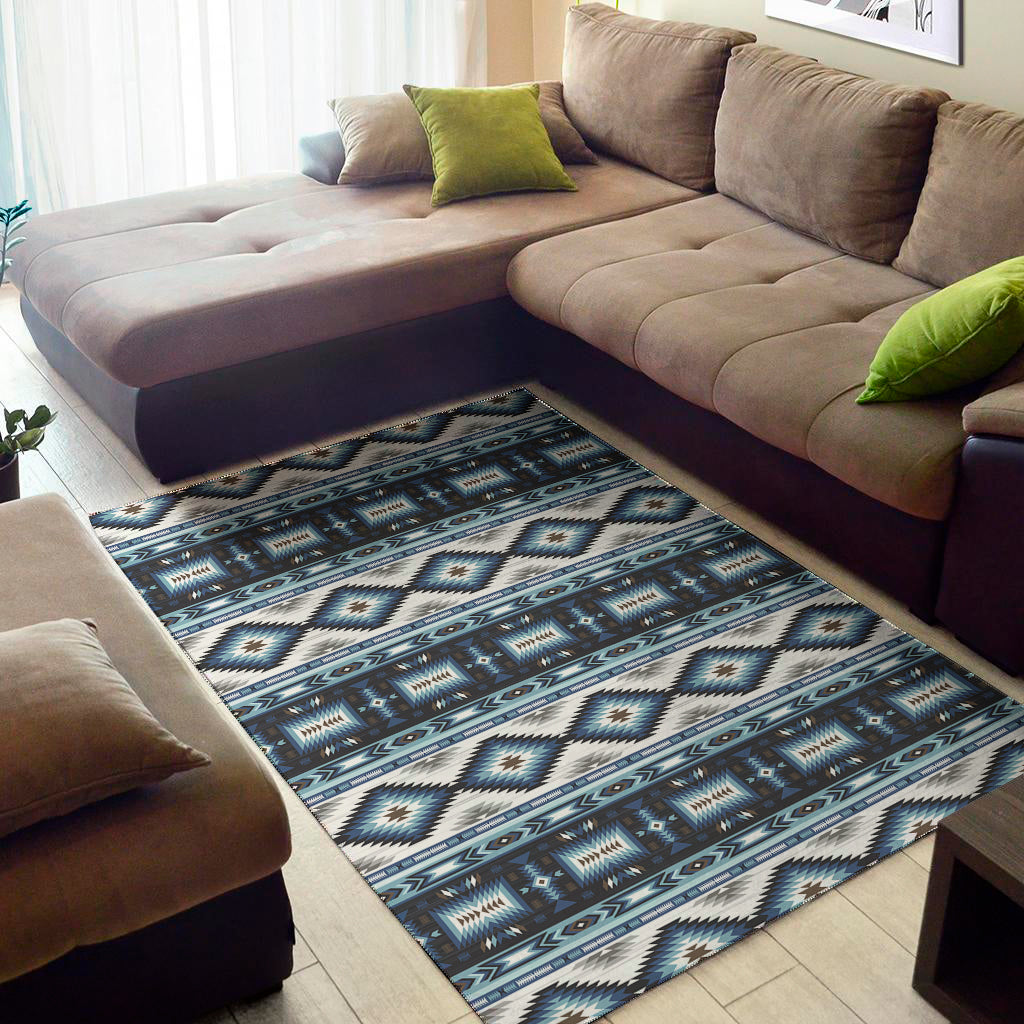 Blue Native Pendleton Navajo Print Area Rug