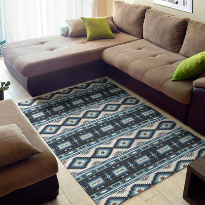 Blue Native Pendleton Navajo Print Area Rug