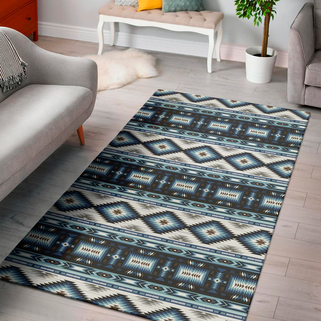Blue Native Pendleton Navajo Print Area Rug