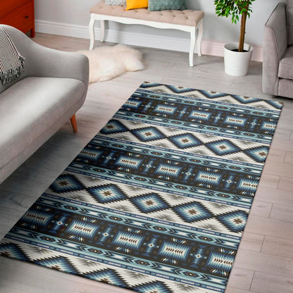 Blue Native Pendleton Navajo Print Area Rug