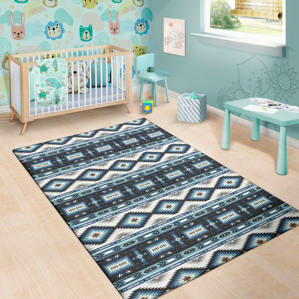 Blue Native Pendleton Navajo Print Area Rug