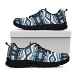 Blue Native Pendleton Navajo Print Black Sneakers