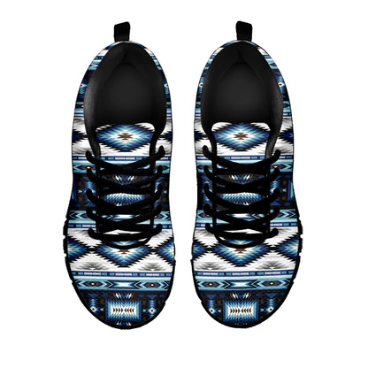Blue Native Pendleton Navajo Print Black Sneakers