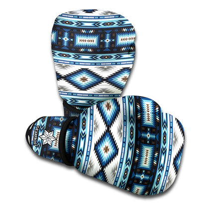 Blue Native Pendleton Navajo Print Boxing Gloves