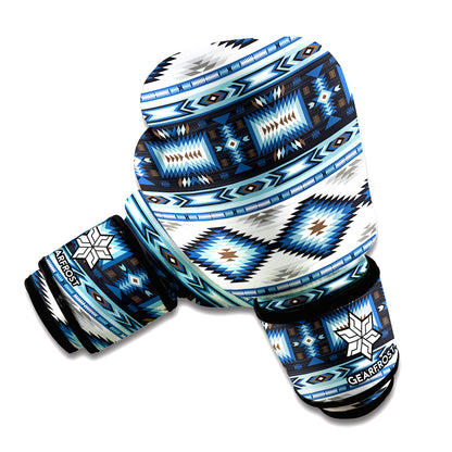 Blue Native Pendleton Navajo Print Boxing Gloves