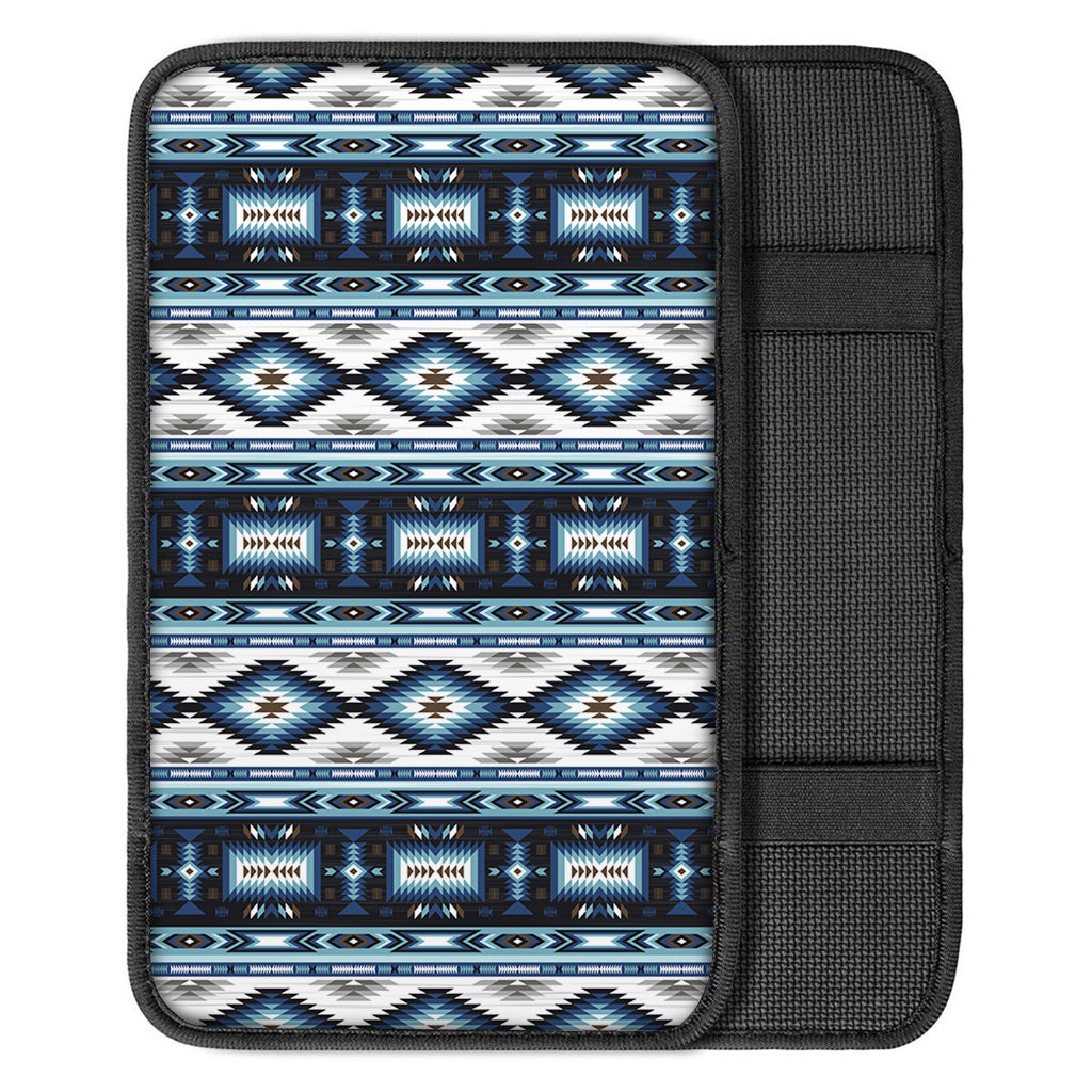Blue Native Pendleton Navajo Print Car Center Console Cover