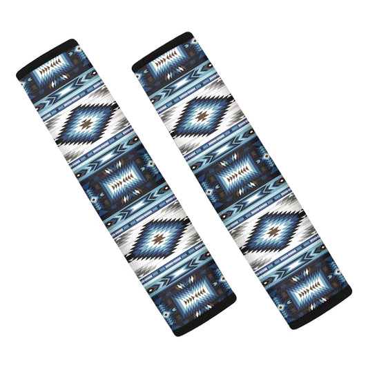Blue Native Pendleton Navajo Print Car Seat Belt Covers
