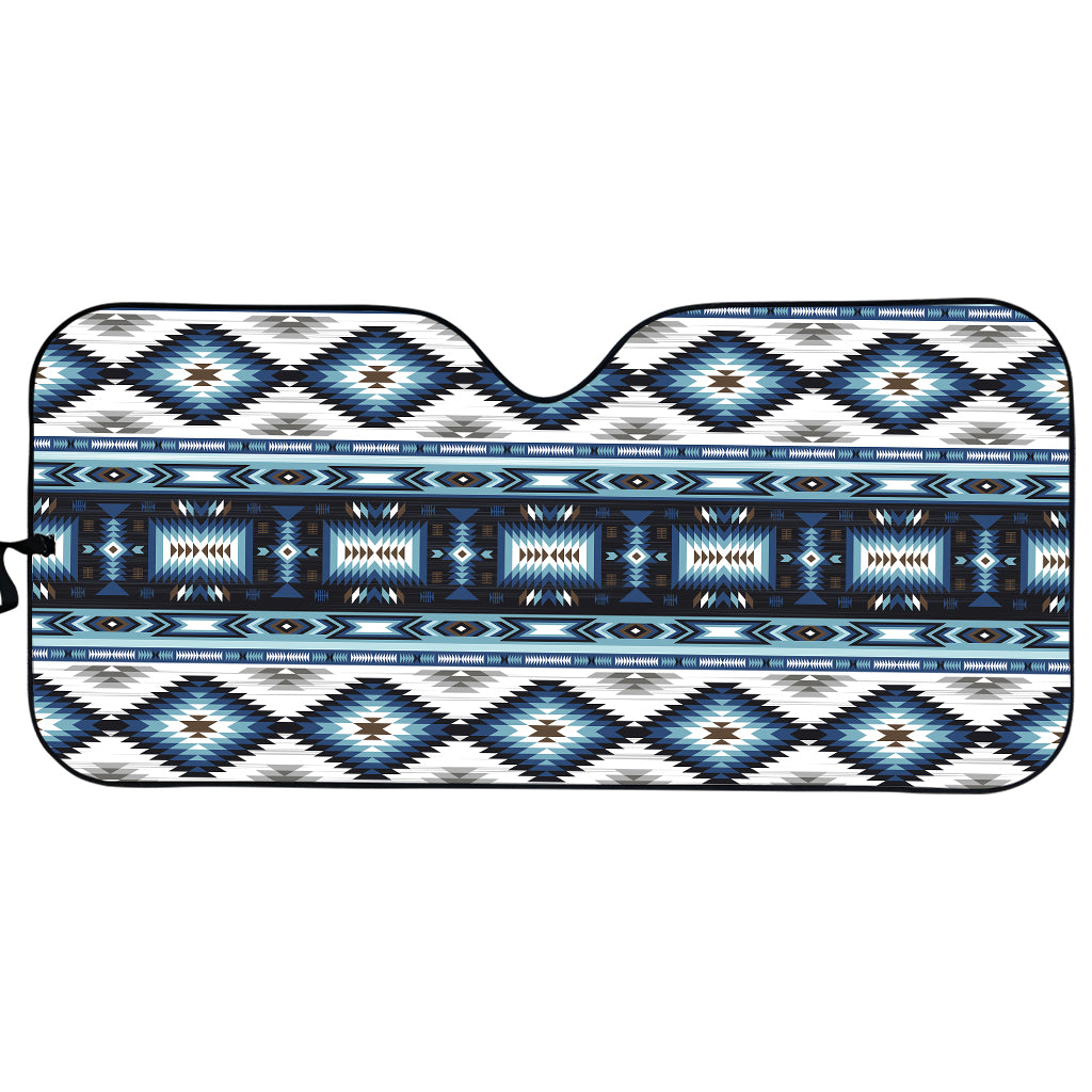 Blue Native Pendleton Navajo Print Car Sun Shade