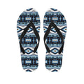 Blue Native Navajo Print Flip Flops