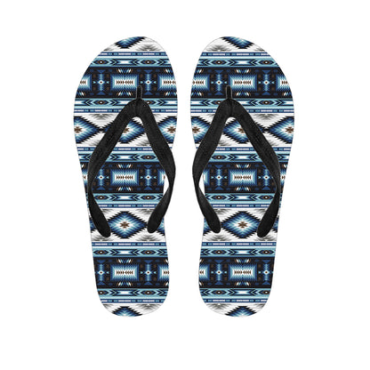Blue Native Pendleton Navajo Print Flip Flops