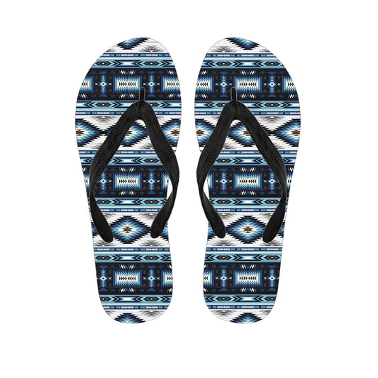 Blue Native Pendleton Navajo Print Flip Flops