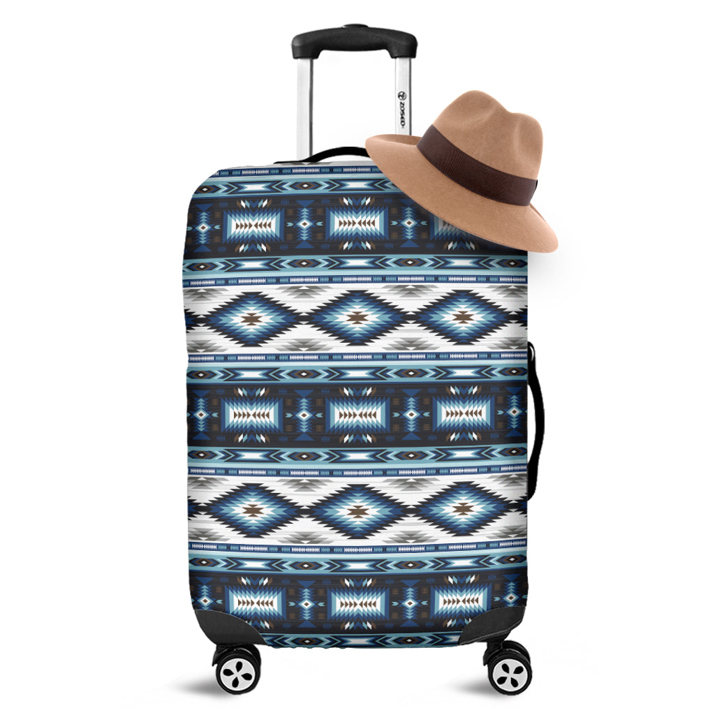 Blue Native Pendleton Navajo Print Luggage Cover