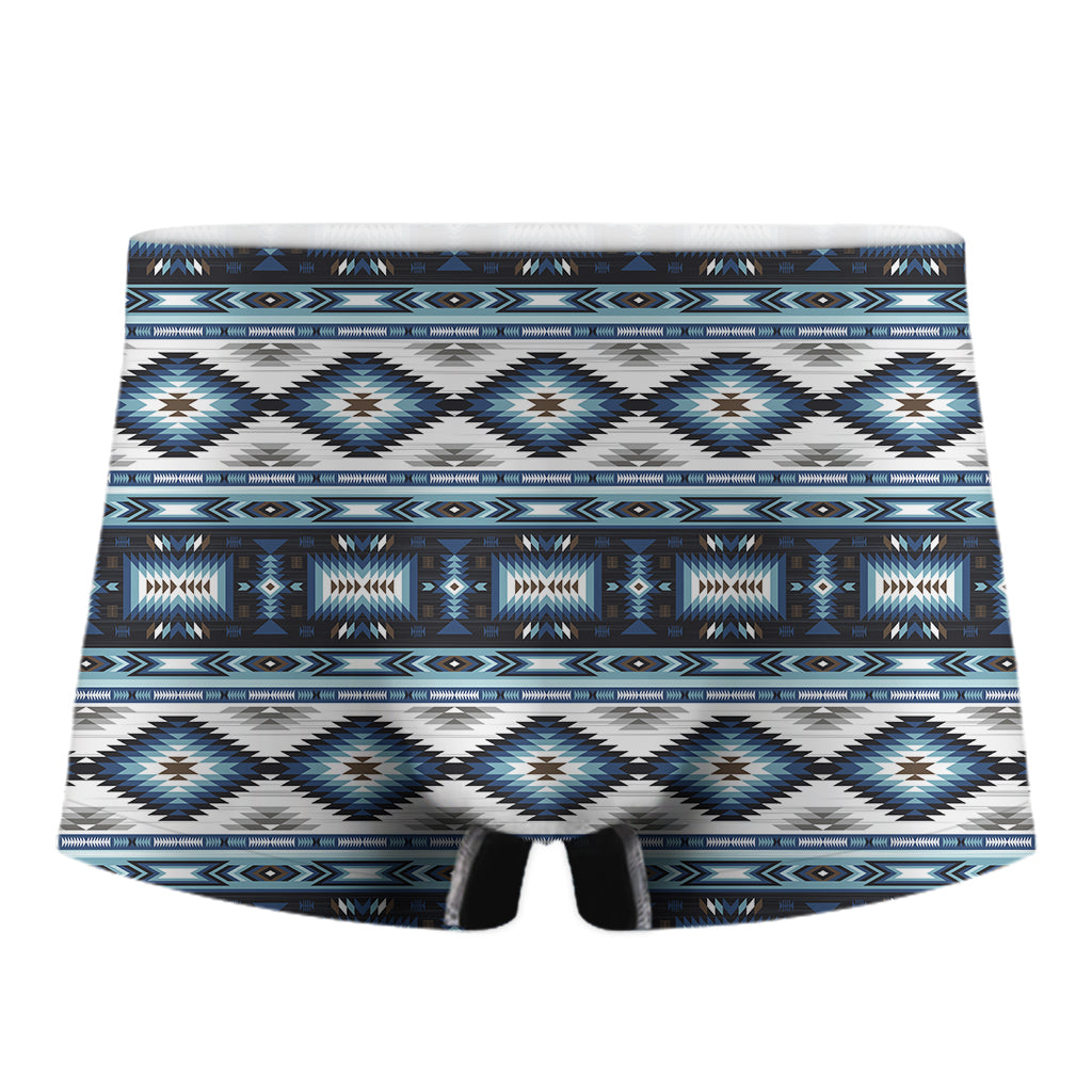 Blue Native Pendleton Navajo Print Men's Boxer Briefs