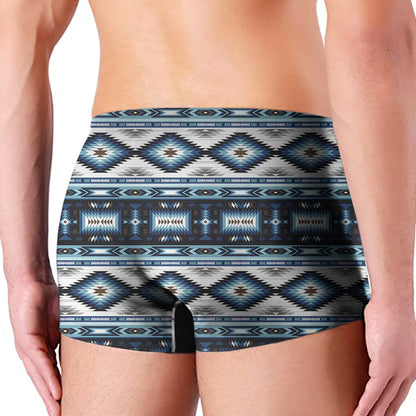 Blue Native Pendleton Navajo Print Men's Boxer Briefs