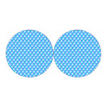 Blue Neon Mermaid Scales Pattern Print Car Coasters