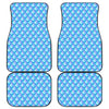 Blue Neon Mermaid Scales Pattern Print Front and Back Car Floor Mats