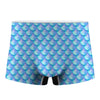 Blue Neon Mermaid Scales Pattern Print Men's Boxer Briefs