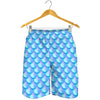 Blue Neon Mermaid Scales Pattern Print Men's Shorts