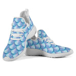 Blue Neon Mermaid Scales Pattern Print Mesh Knit Shoes GearFrost