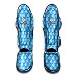 Blue Neon Mermaid Scales Pattern Print Muay Thai Shin Guard