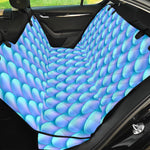 Blue Neon Mermaid Scales Pattern Print Pet Car Back Seat Cover