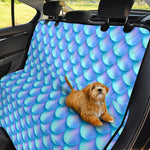 Blue Neon Mermaid Scales Pattern Print Pet Car Back Seat Cover