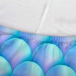 Blue Neon Mermaid Scales Pattern Print Sofa Cover