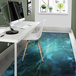 Blue Neurons In The Brain Print Area Rug