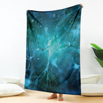 Blue Neurons In The Brain Print Blanket