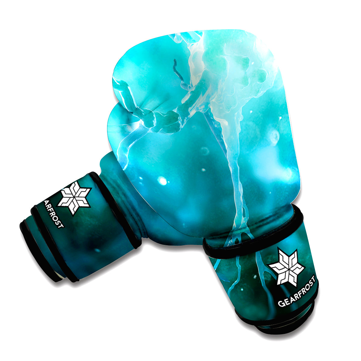 Blue Neurons In The Brain Print Boxing Gloves