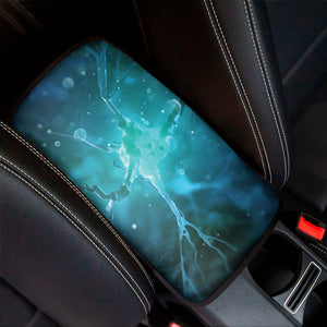 Blue Neurons In The Brain Print Car Center Console Cover