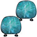 Blue Neurons In The Brain Print Car Headrest Covers