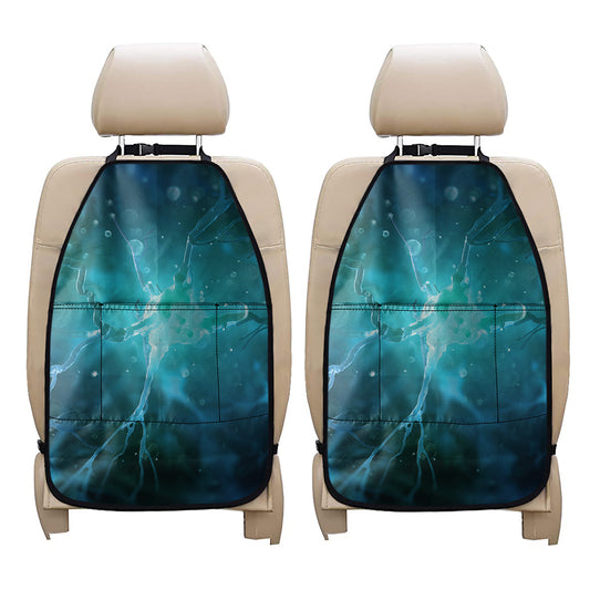 Blue Neurons In The Brain Print Car Seat Organizers