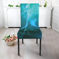 Blue Neurons In The Brain Print Dining Chair Slipcover