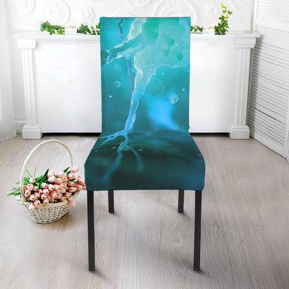 Blue Neurons In The Brain Print Dining Chair Slipcover