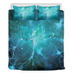 Blue Neurons In The Brain Print Duvet Cover Bedding Set