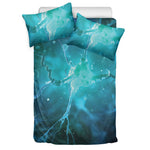 Blue Neurons In The Brain Print Duvet Cover Bedding Set