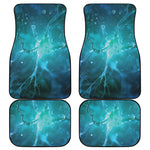 Blue Neurons In The Brain Print Front and Back Car Floor Mats